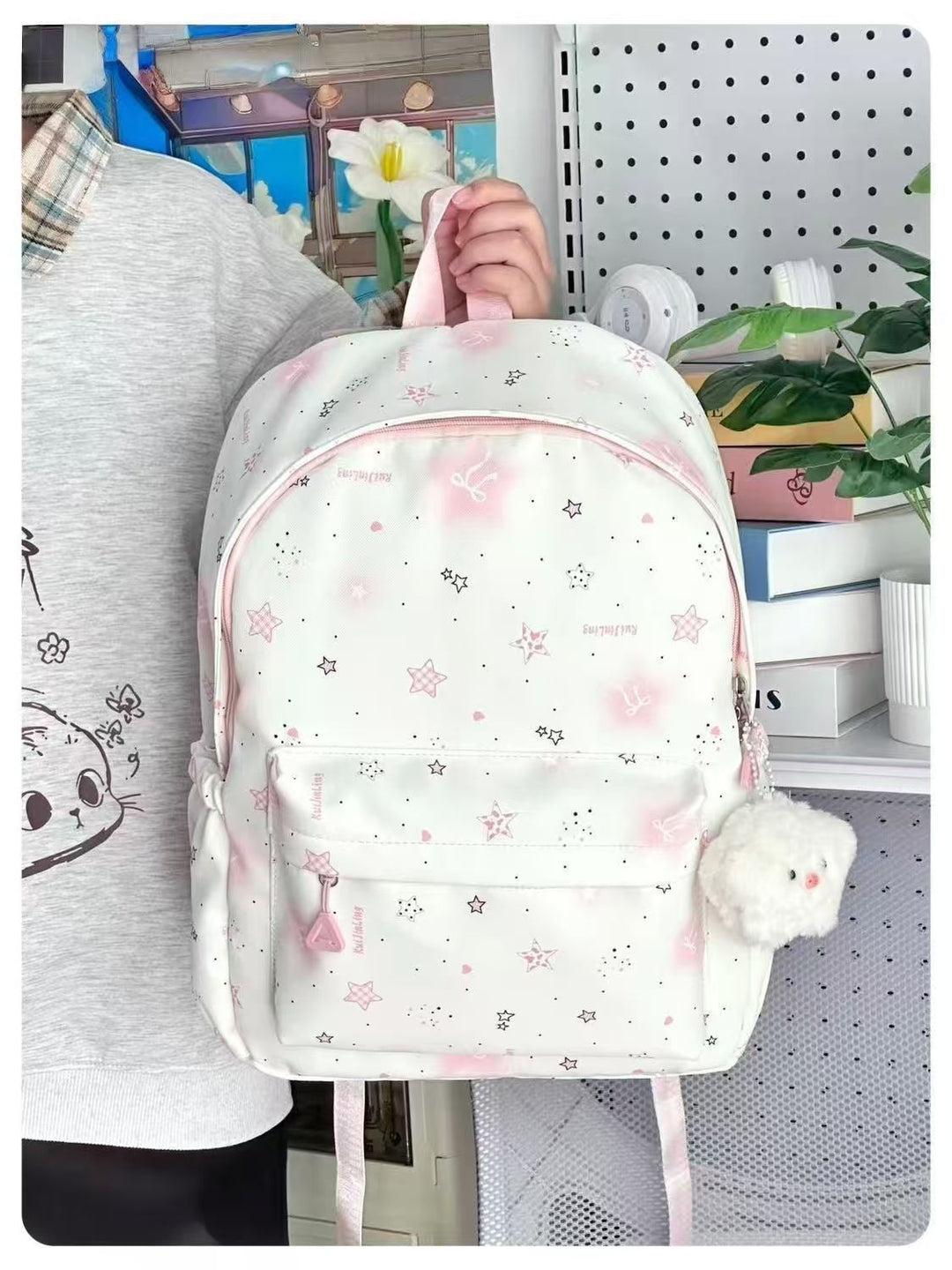 School backpack with playful star design and multiple compartments Bowlift