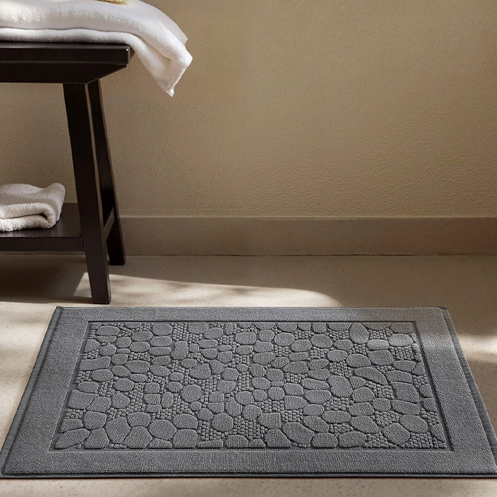 Soft Textured Round Bath Mat Bowlift