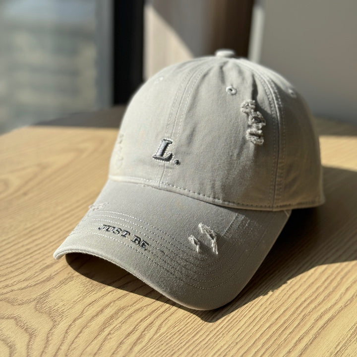 Women's Distressed Cotton Baseball Cap Bowlift
