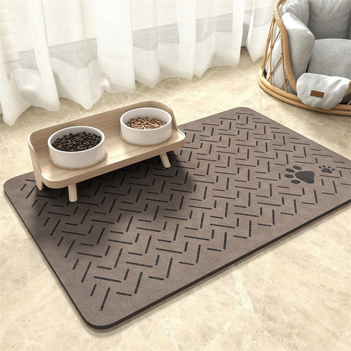 Extra large waterproof silicone pet feeding mat with non-slip backing Bowlift