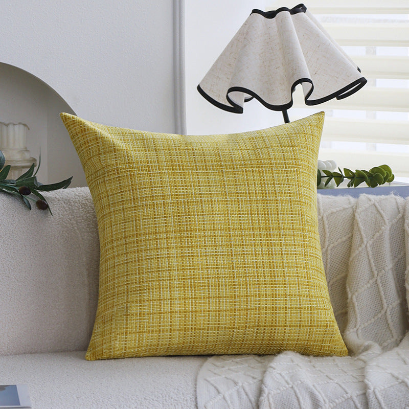 Square decorative cushion cover with woven cross texture and heavy chenille quality Bowlift