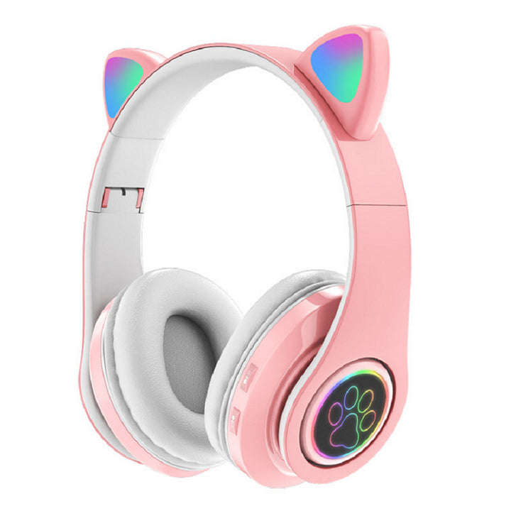 Wireless Over-Ear Headphones with Rgb Light Effects Bowlift