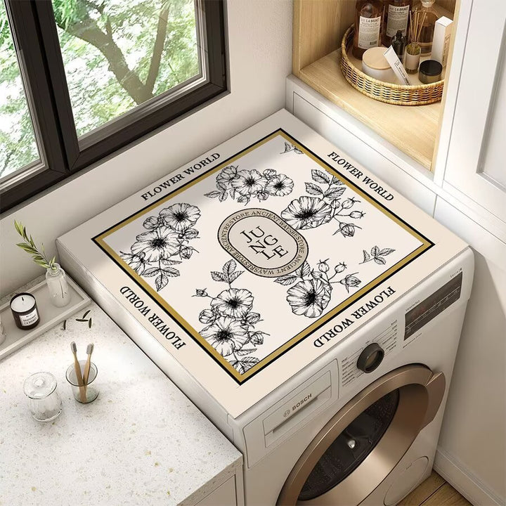 Decorative Floral Laundry Counter Mat Bowlift