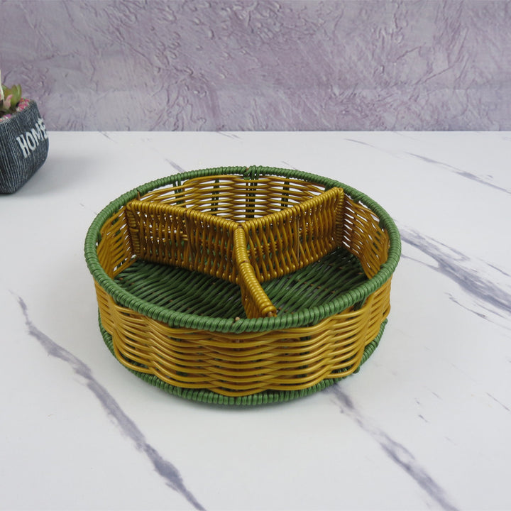 Ladies Oval Organizer Basket with Separate Compartments Bowlift