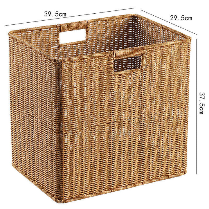 Handcrafted Rectangular Wicker Storage Bin Bowlift