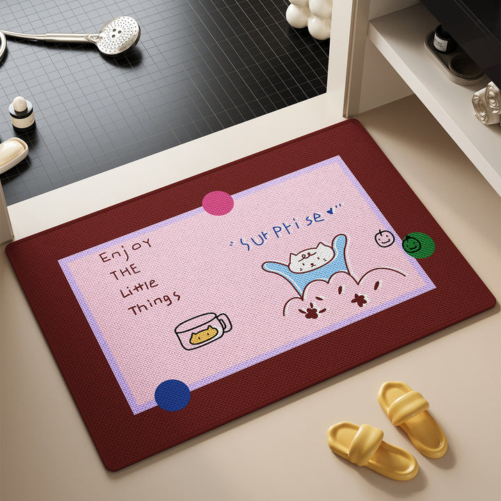 Cartoon-Themed Bathroom Mat Bowlift