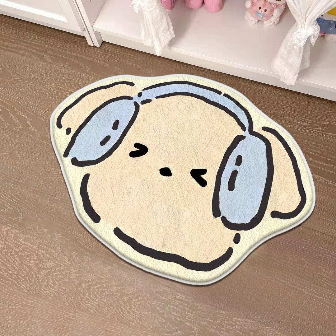Children's Playful Cat-Shaped Area Mat Bowlift