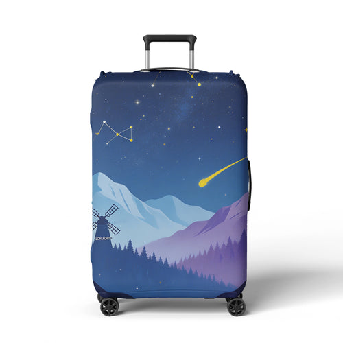 Women's suitcase cover with atmospheric landscape design Bowlift