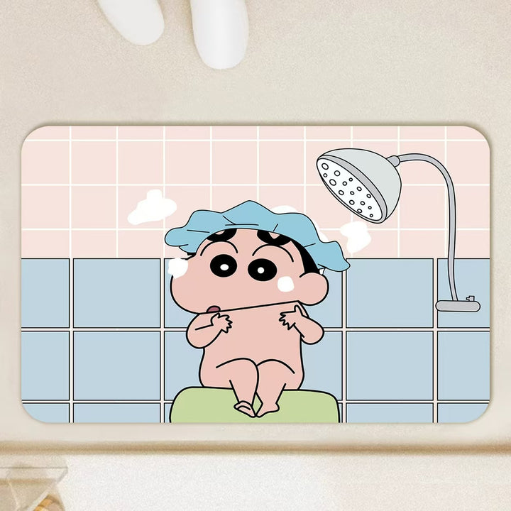 Cartoon-Themed Bathroom Rug