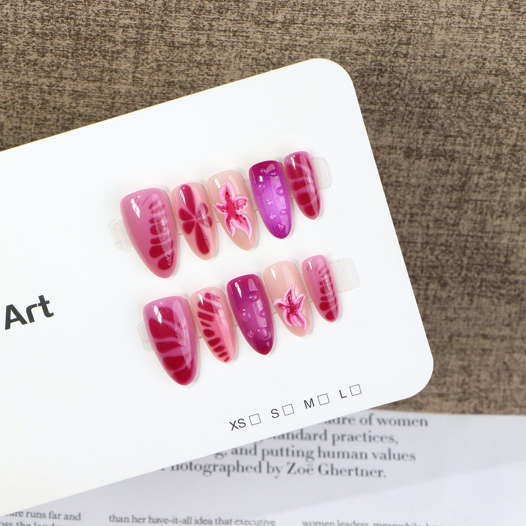 Artistic Press-On Nail Art Set Bowlift