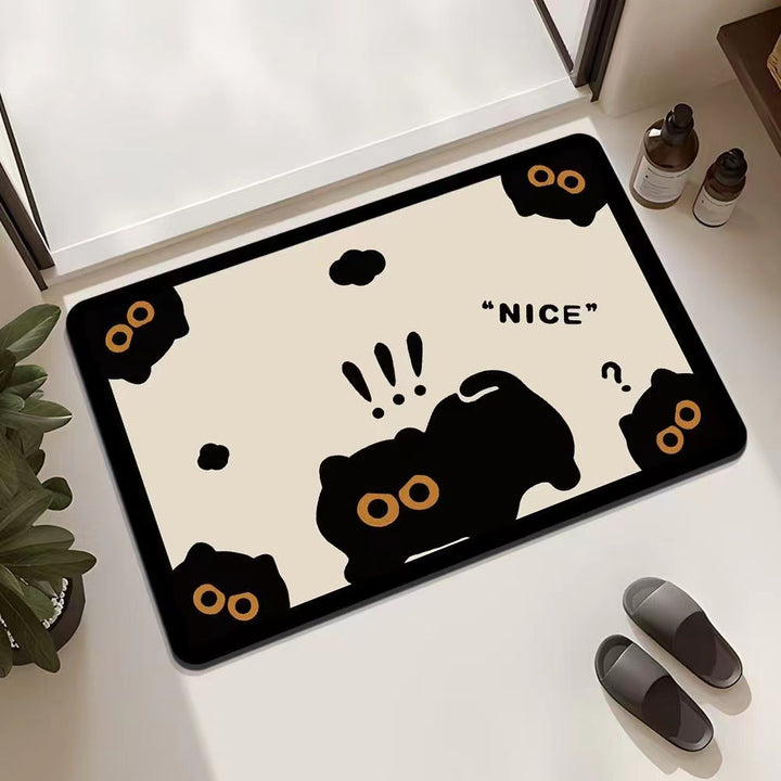 Playful Cat-Themed Entrance Mat Bowlift