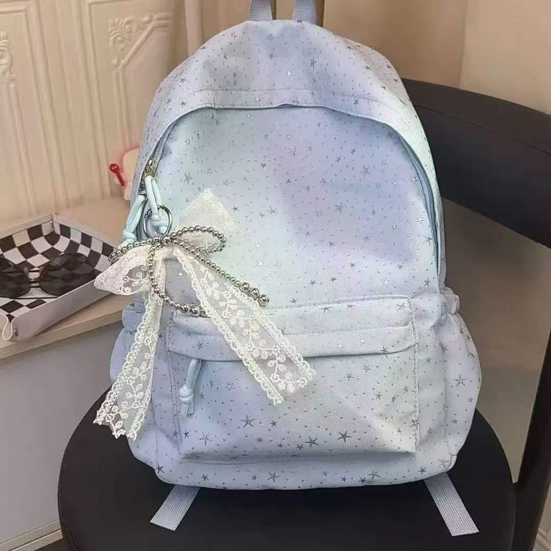 Backpack with Sparkling Star Motif Bowlift