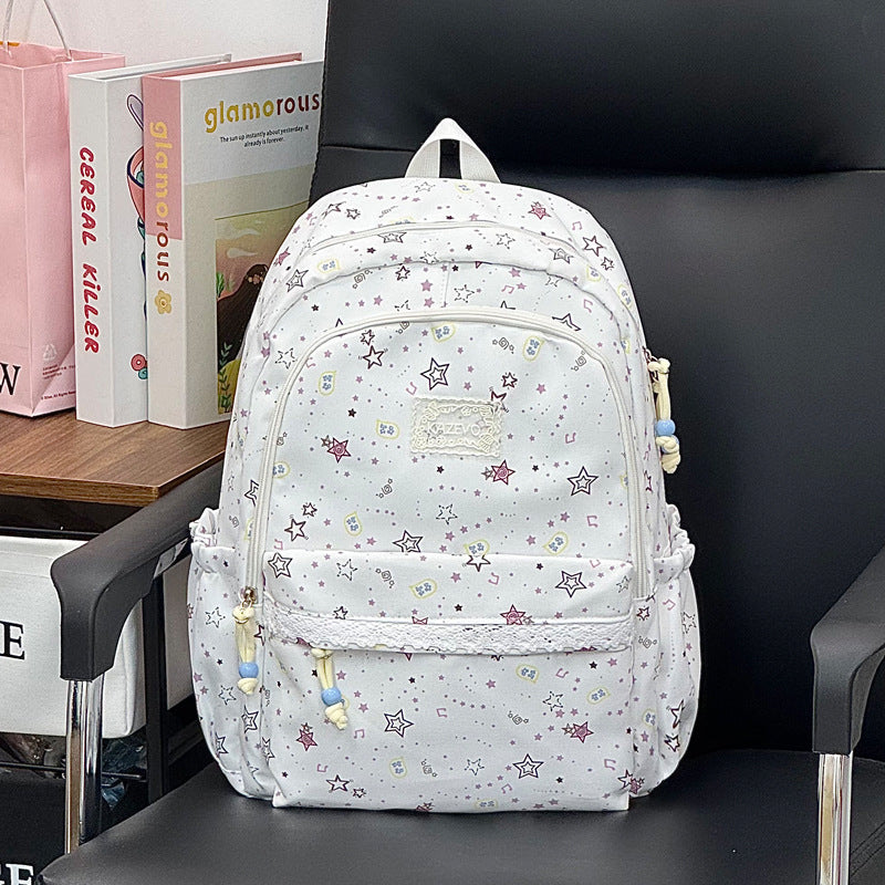 Cartoon-Themed Multi-Pocket Backpack Bowlift