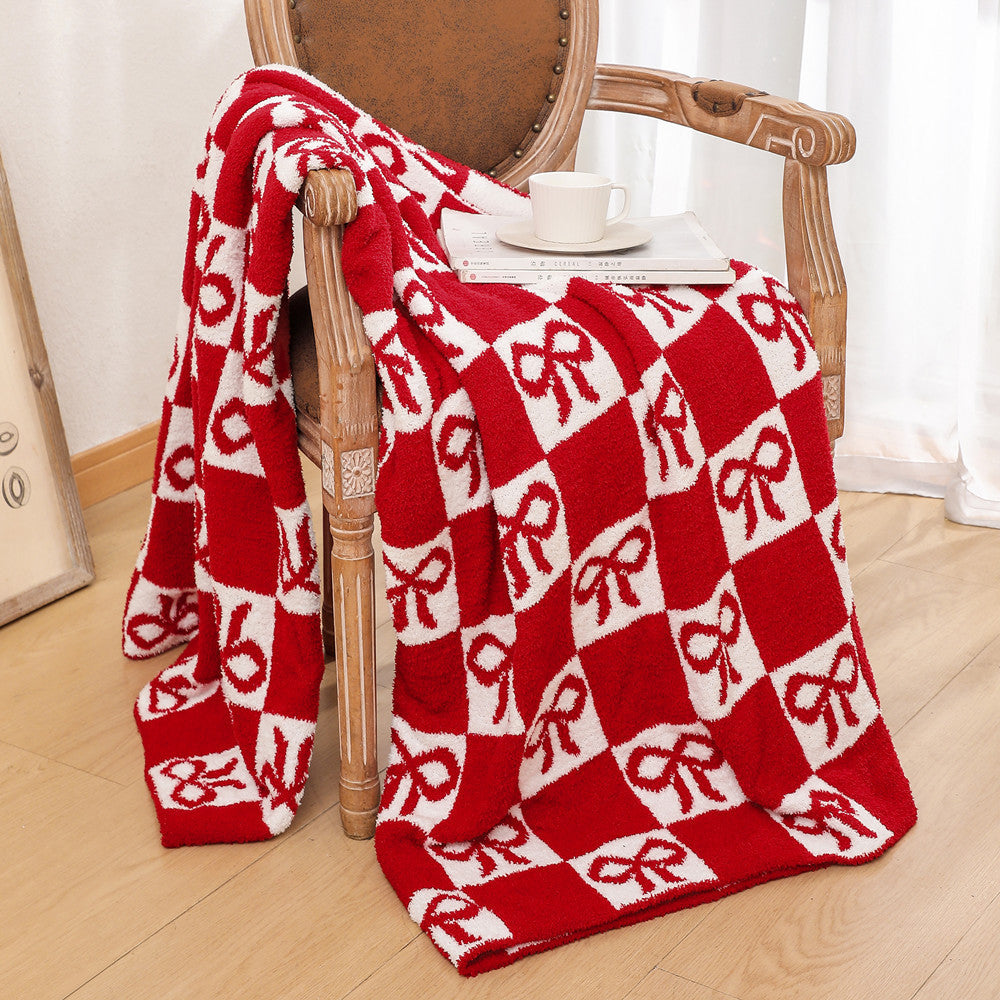 Decorative Knit Throw Blanket Bowlift