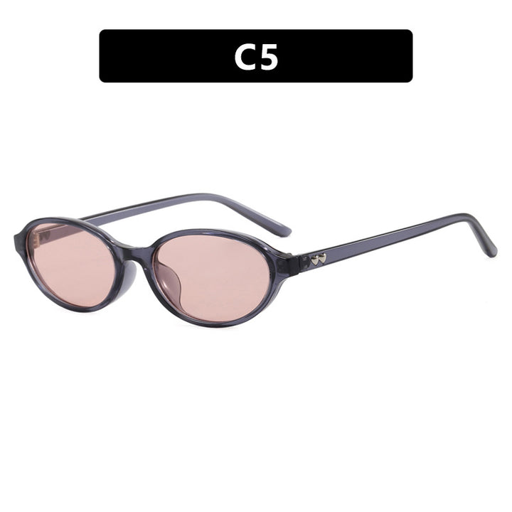 Women's fashionable sunglasses with oval frame and UV protection Bowlift