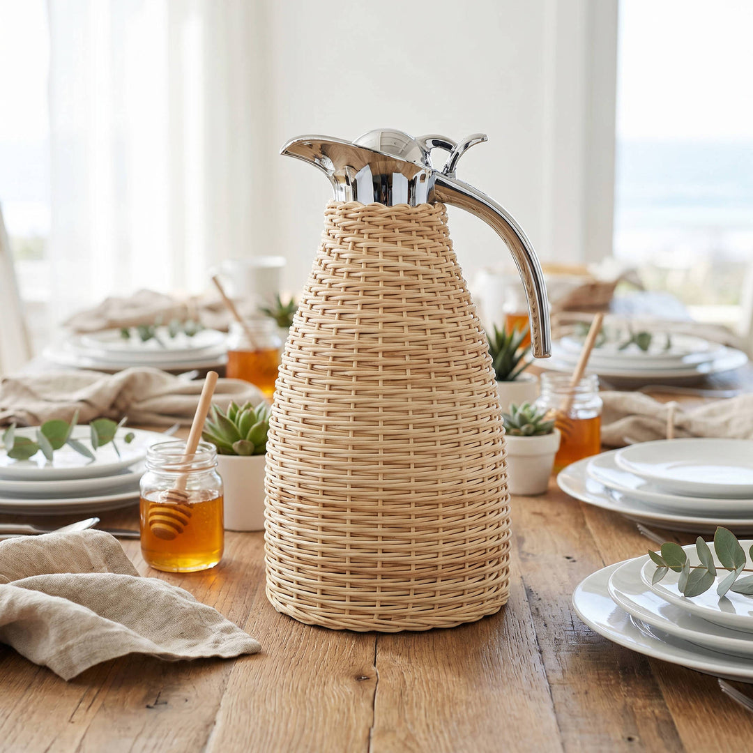 Decorative Woven Pitcher Bowlift