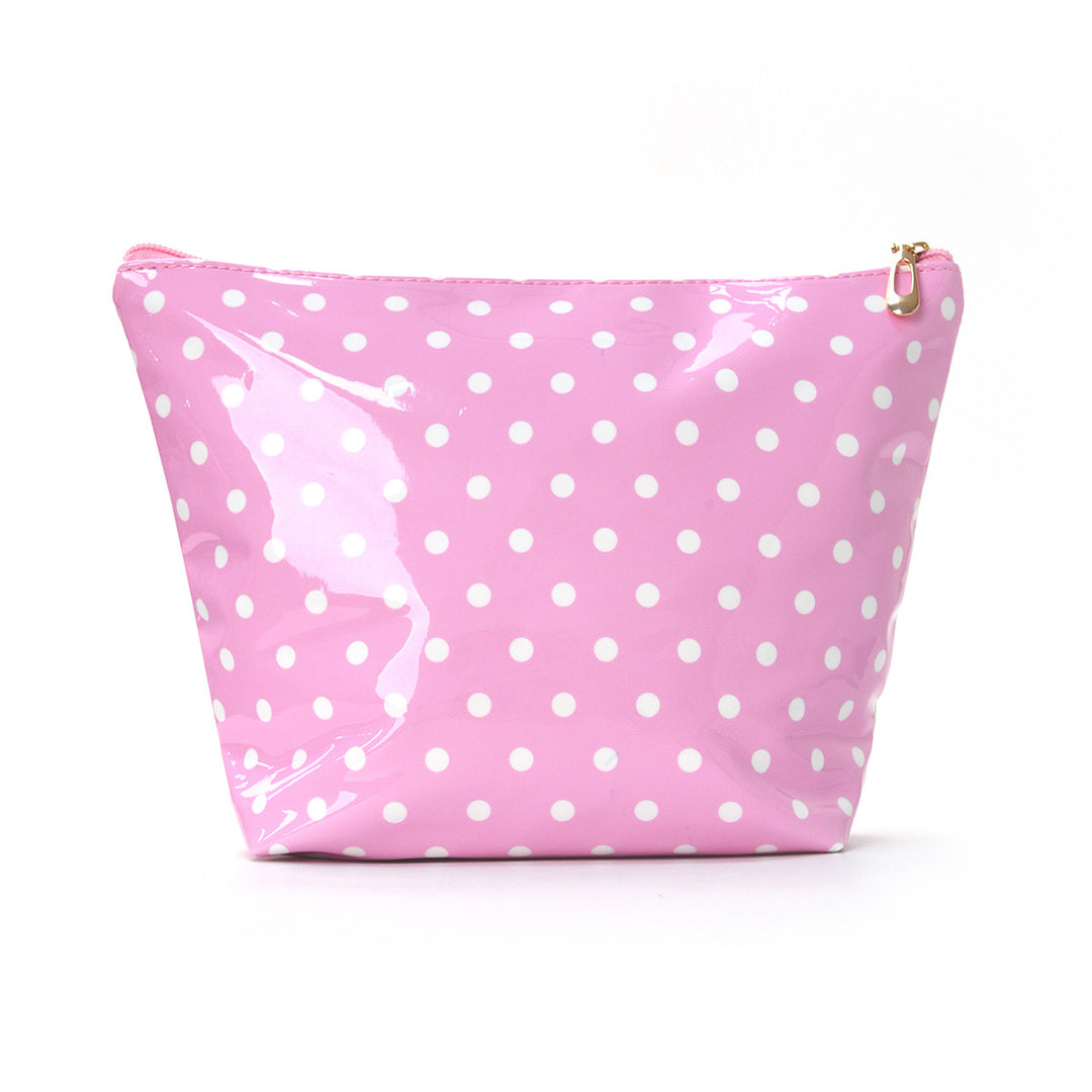 Water-repellent cosmetic bag with polka dot design Bowlift