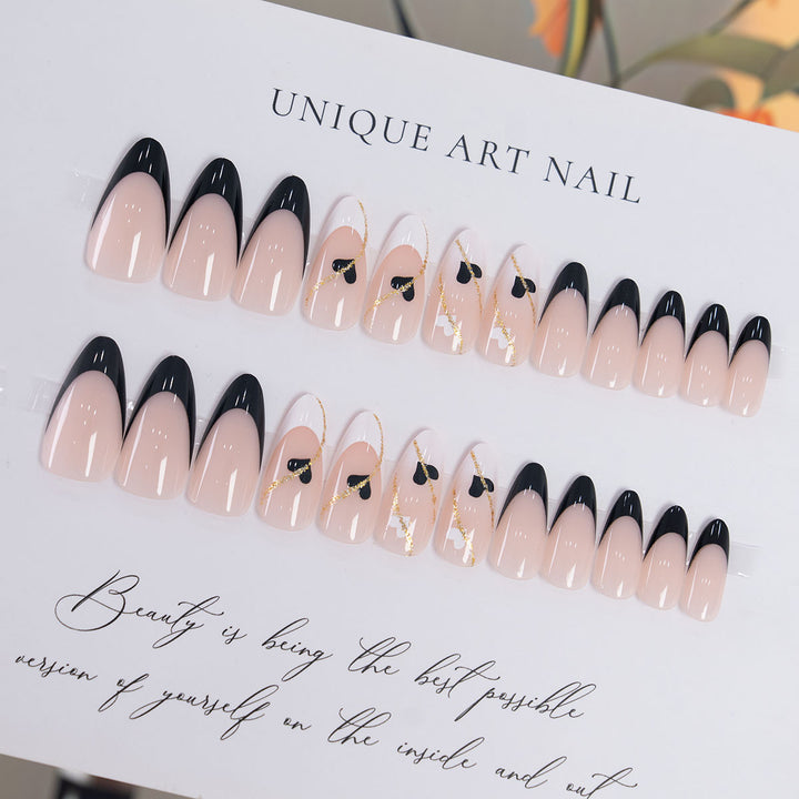 Artistic Pointed Press-On Nails
