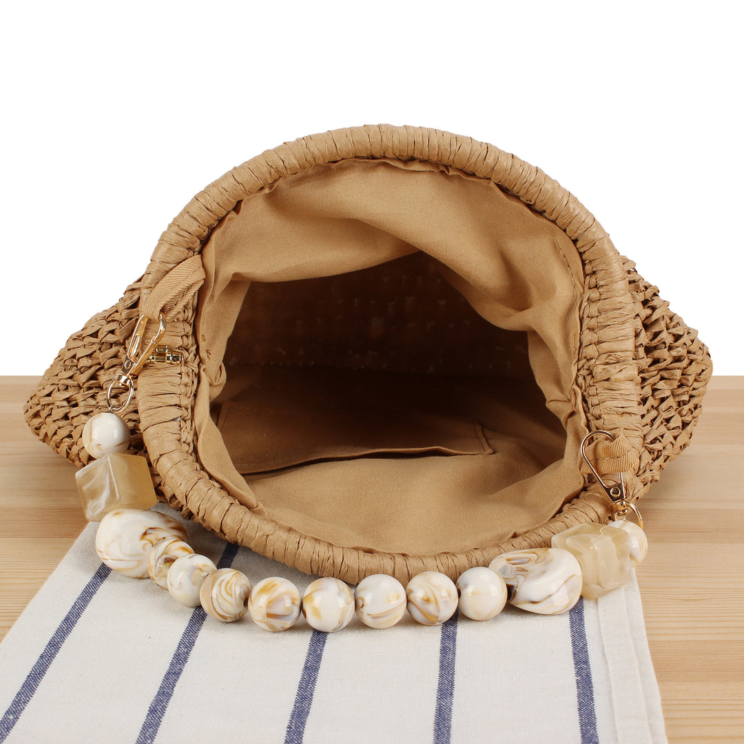 Shoulder bag with elegant pearl decoration Bowlift