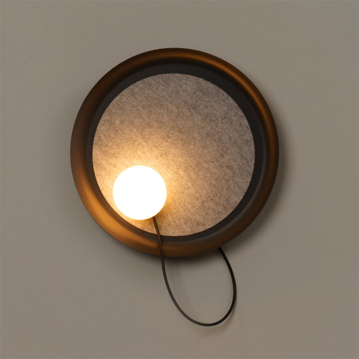 Modern Wall Sconce with Fabric Backdrop and Soft Glow