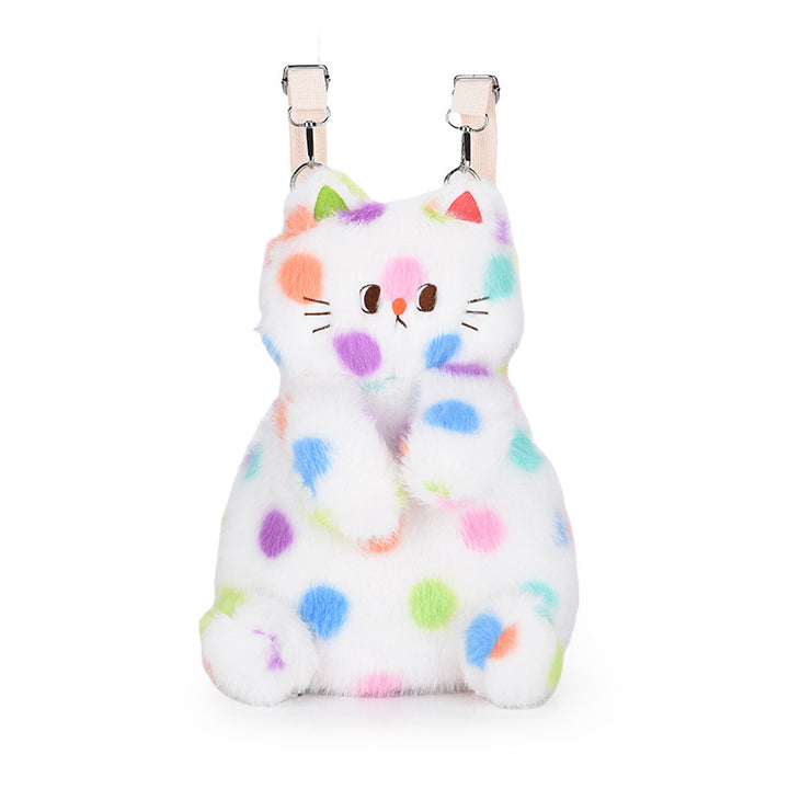 Plush bag with playful cat design Bowlift