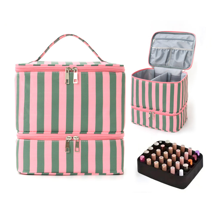 Cosmetic organizer with multiple compartments and removable interior Bowlift