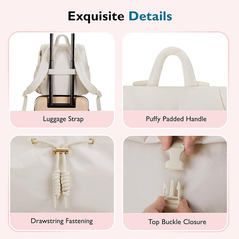 Fashionable backpack with practical compartments Bowlift