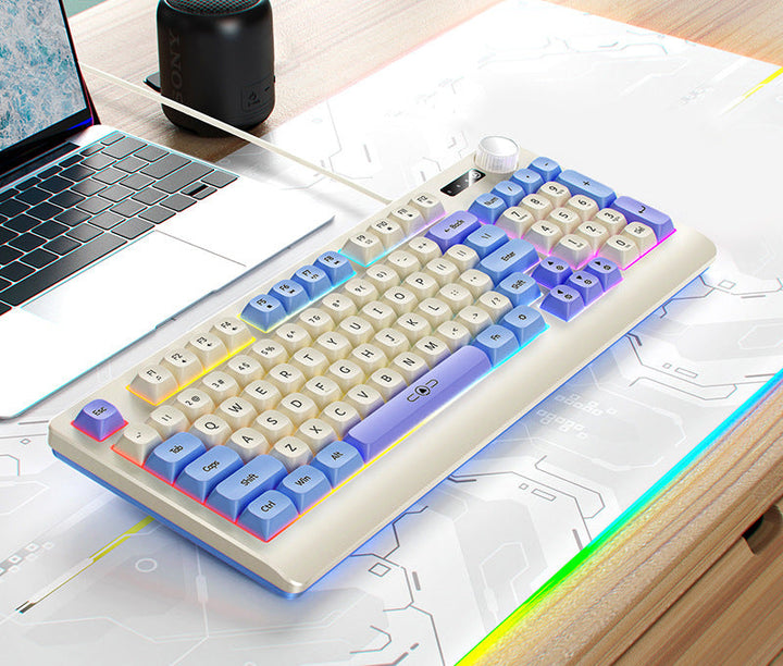 Retro RGB Mechanical Keyboard and Optical Gaming Mouse Set Bowlift