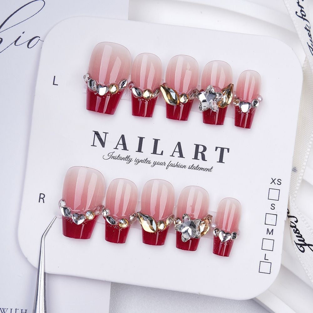 Butterfly-Inspired Stiletto Press-On Nails
