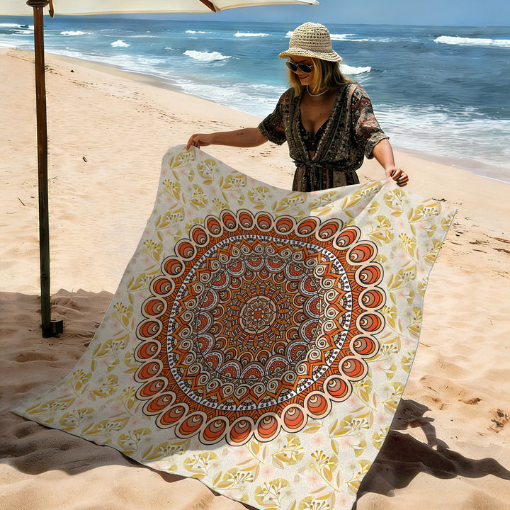 Mandala Design Beach Mat Bowlift