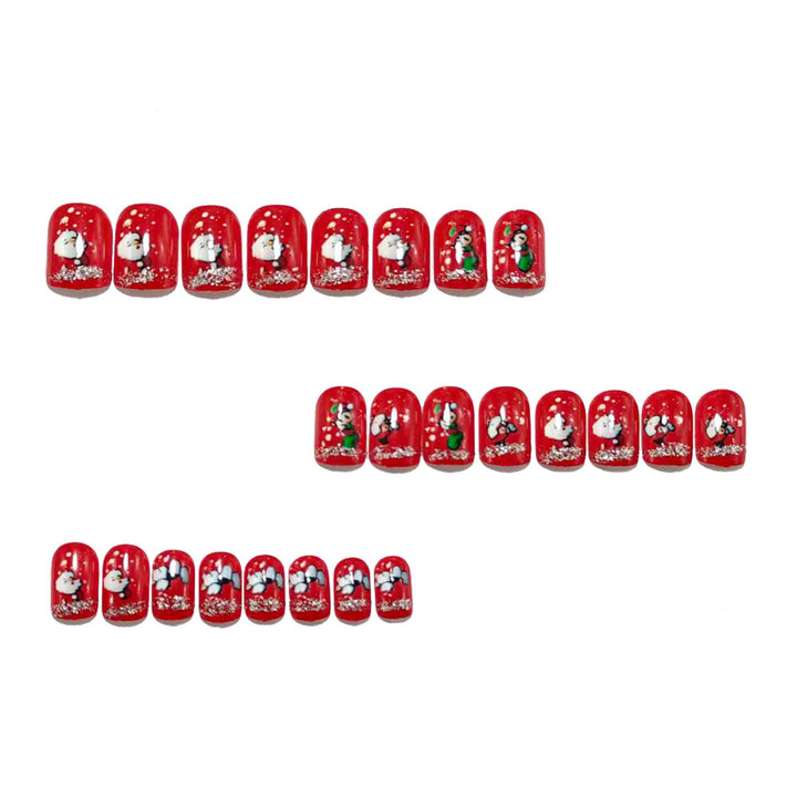 Acrylic nail set with festive Christmas designs Bowlift