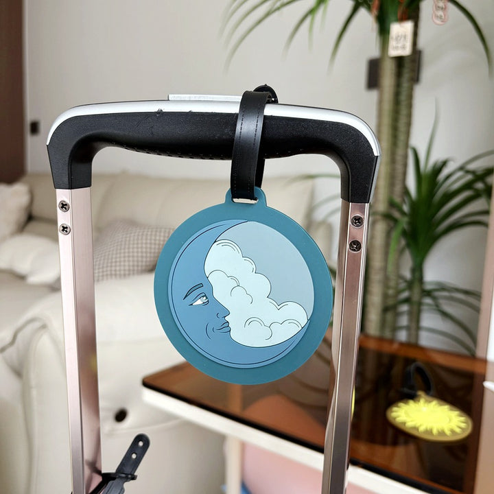 Whimsical Sun-Themed Luggage Tag Bowlift