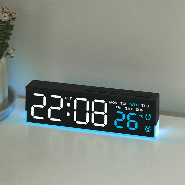 Digital Multifuntional LED Alarm Clock with Temperature and Weekday Display Bowlift