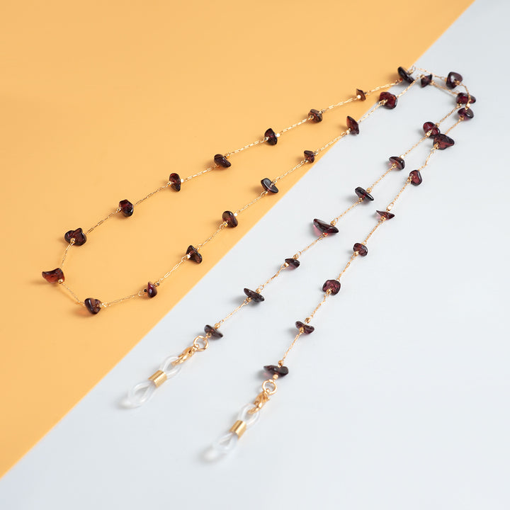 Delicate Gemstone Bead Eyewear Chain Bowlift