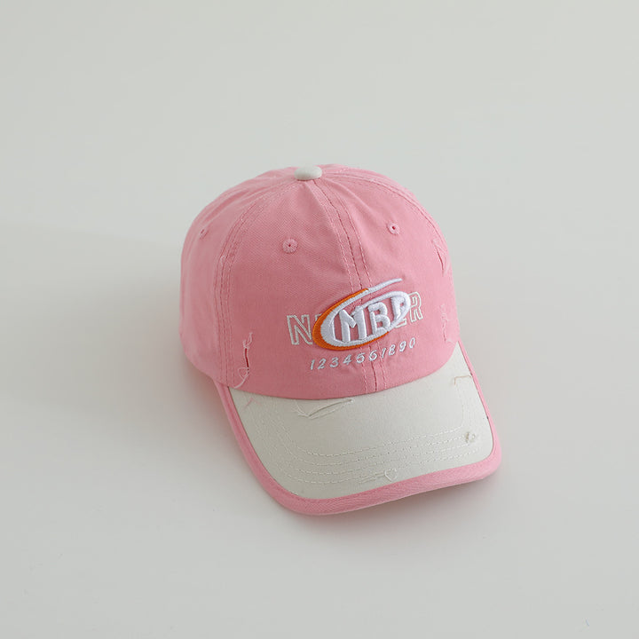 Men's Distressed Cotton Logo Baseball Cap Bowlift