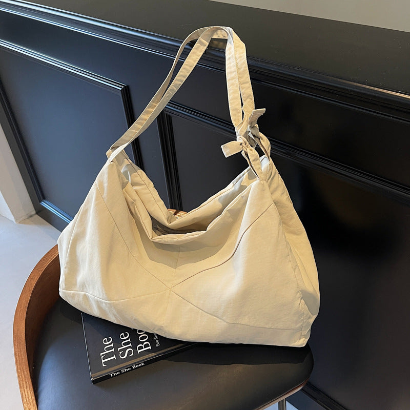 Textured Fabric Shoulder Hobo Bag Bowlift