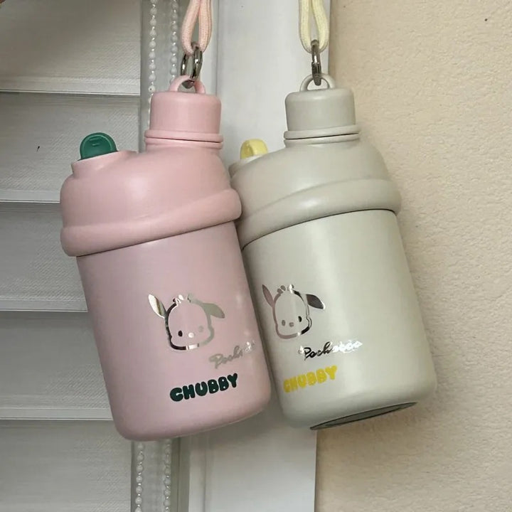 Women's insulated drinking bottle with innovative closure system and cute animal design Bowlift