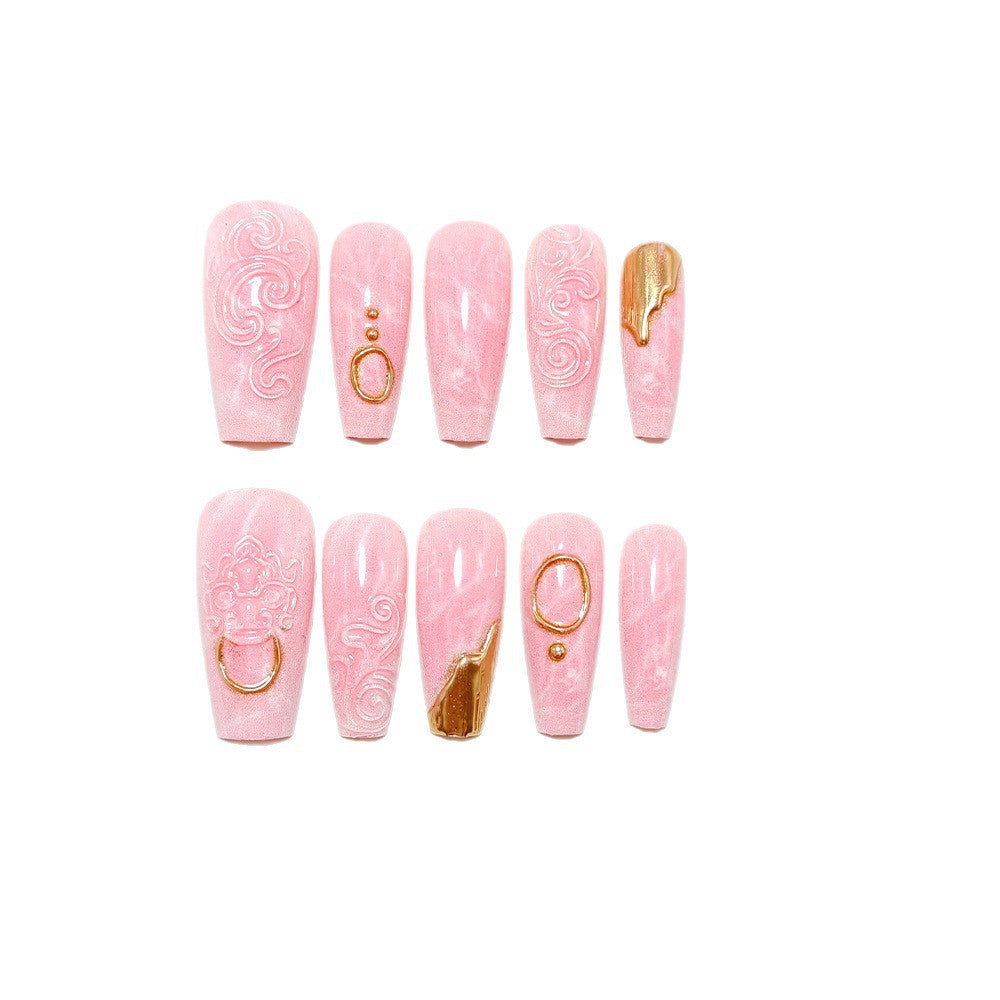 Artificial nails with elegant decorations Bowlift