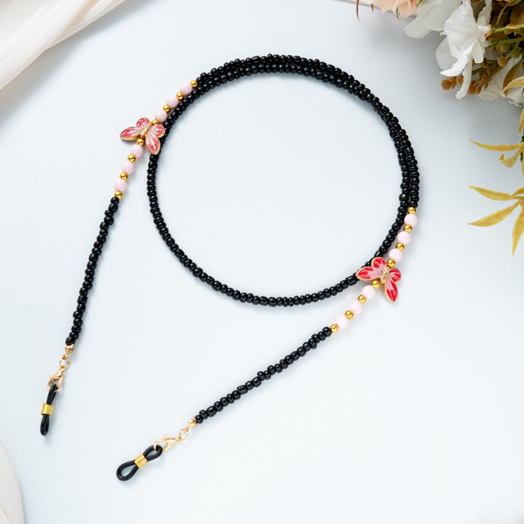 Beaded Eyewear Chain with Decorative Elements Bowlift