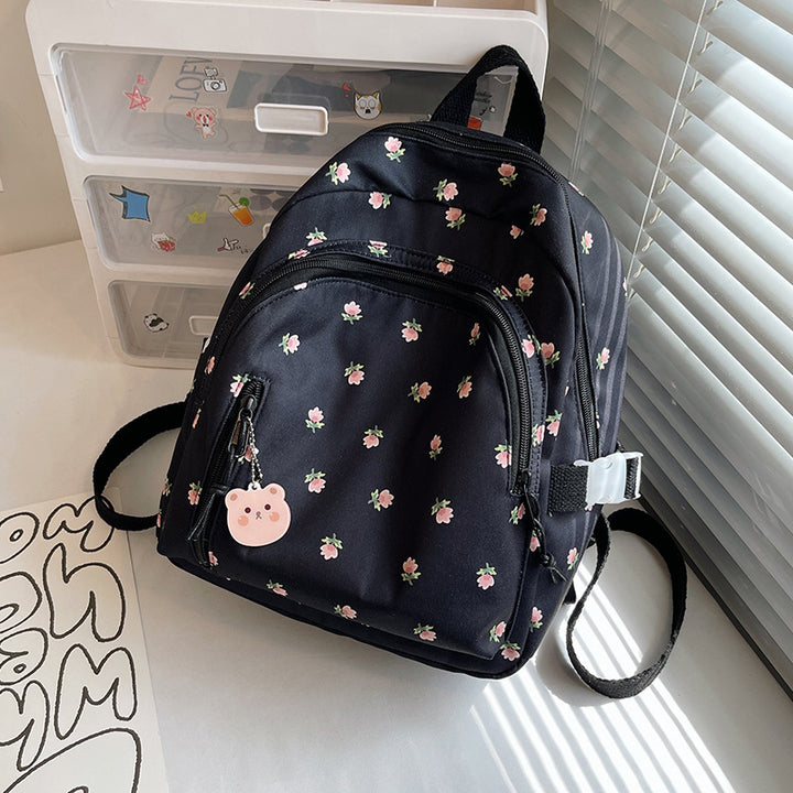 Cute Floral Embroidered Mini Backpack Bowlift