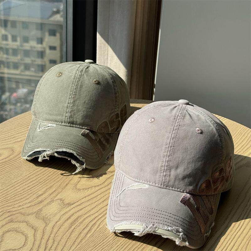 Men's Distressed Cotton Baseball Cap Bowlift 1784270811