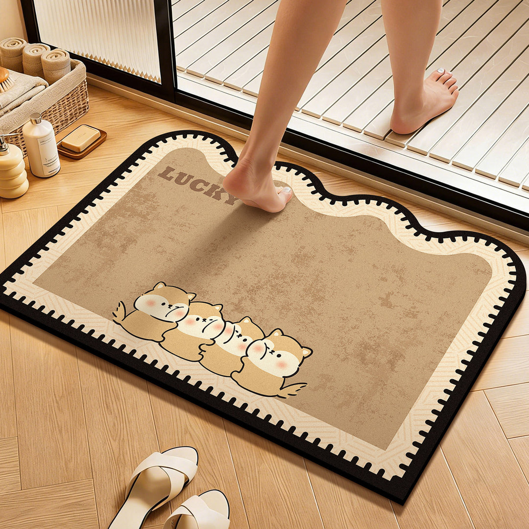 WoCute Cartoon Bath Mat Bowlift