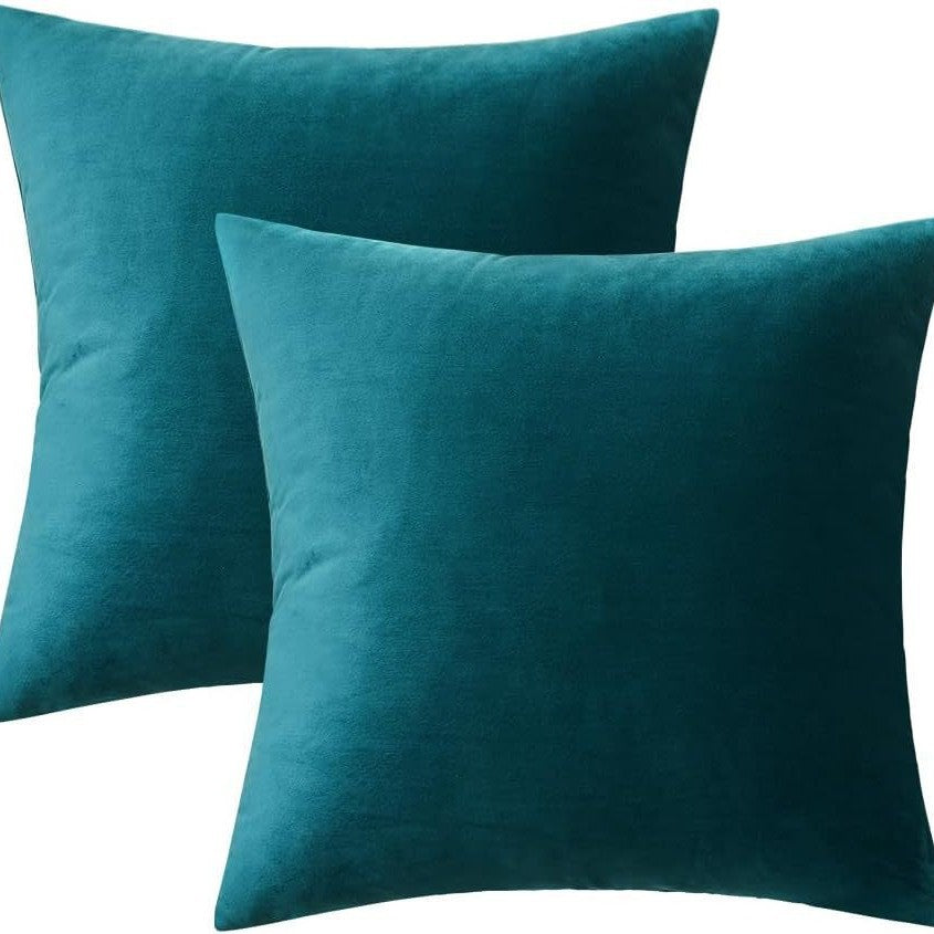 Velvet Square Decorative Throw Pillow Set Bowlift