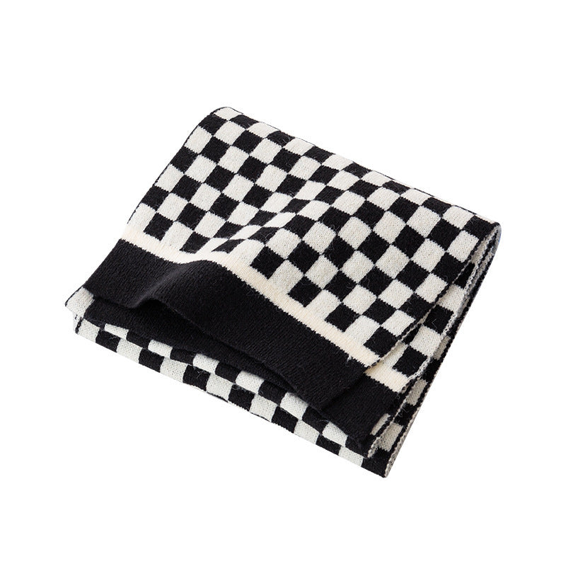 Women Stylish Check Scarf Bowlift
