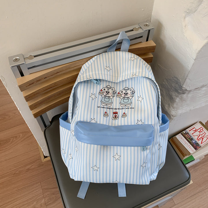 Backpack with Colorful Animal Design and Practical Compartments Bowlift