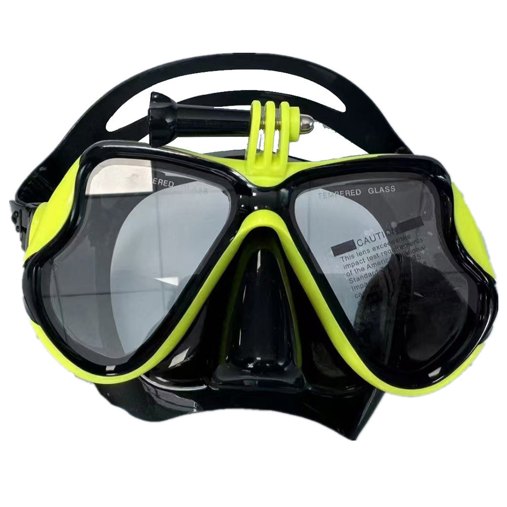 Diving mask with ergonomic silicone design Bowlift