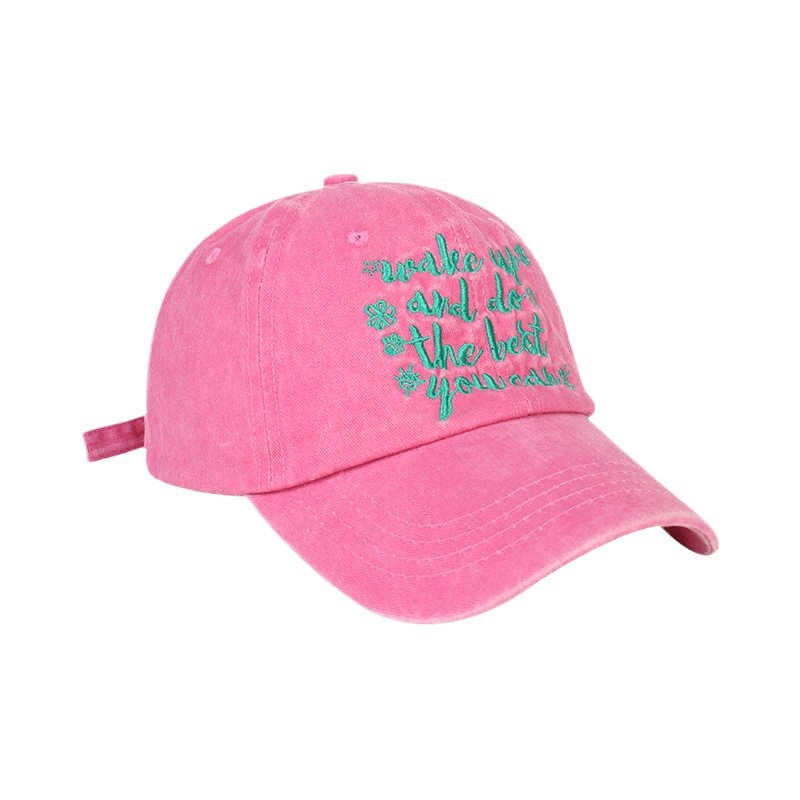Women's Motivational Embroidered Cap Bowlift