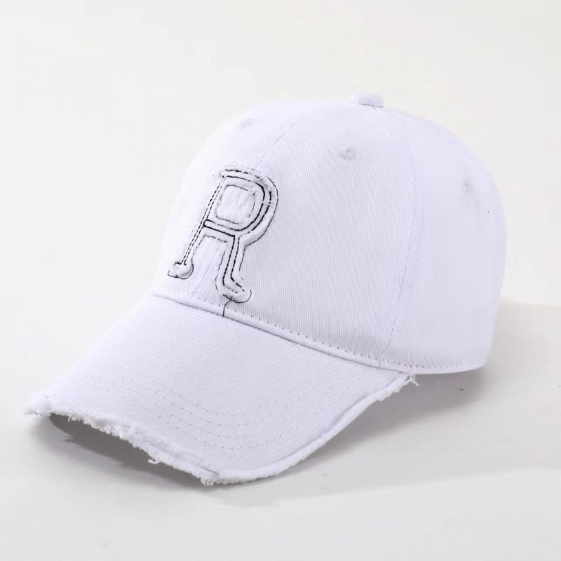 Women's Distressed Embroidered Baseball Cap Bowlift