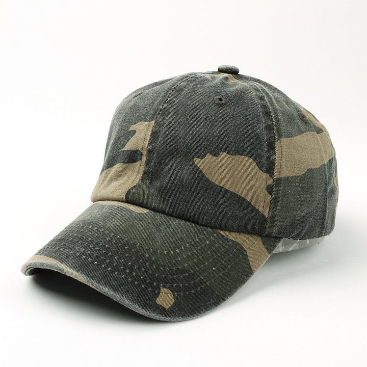 Unisex Camo Print Adjustable Baseball Cap Bowlift