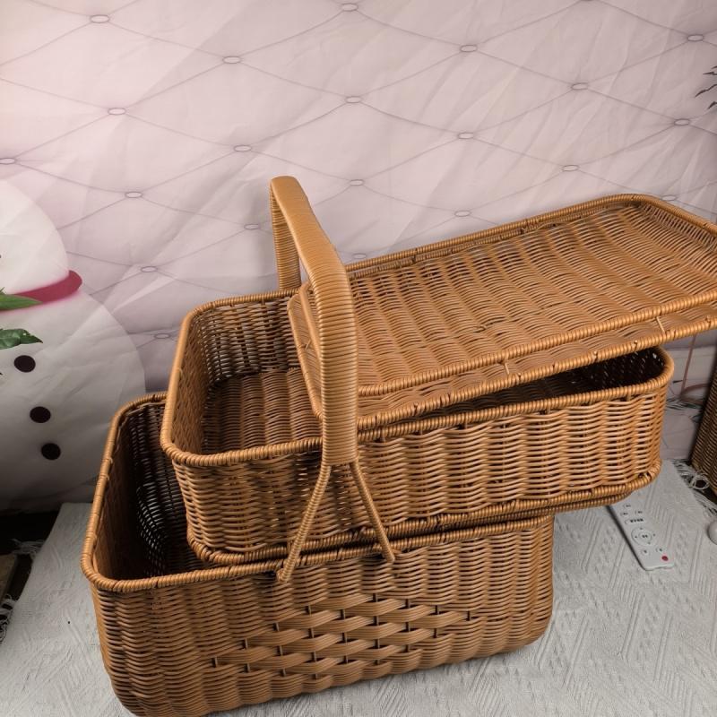 Multi-Compartment Woven Storage Basket Bowlift